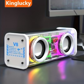 Kinglucky Portable Wireless Speaker, HD Surround Sound, Mini Subwoofer, All Day Playtime, Hands-Free Call, Ultra-Portable Speaker, Speaker for Home/Party/Outdoor/Beach, Perfect Gift, Festival, Home Speaker, Party Speaker, Sleek Speaker, Modern Speaker, Highquality Sound, Premium Audio, Speaker, Music Lovers, Gift Idea