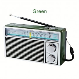 A Vintage Portable Radio for Seniors Featuring AM, FM, And SW Bands, This Stylish Retro Radio Is Suitable for Both Indoor And Outdoor Use, And Is Ideal for Emergencies, Complete with a Speaker And Headphone Jack.