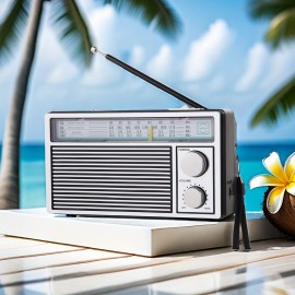 A Vintage Portable Radio for Seniors Featuring AM, FM, And SW Bands, This Stylish Retro Radio Is Suitable for Both Indoor And Outdoor Use, And Is Ideal for Emergencies, Complete with a Speaker And Headphone Jack.