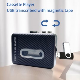 Mini USB Cassette Tape Player Portable Cassette Tape Recorder with Auto Reverse And Stereo Sound USB Audio Cassette to Digital Mp3 Converter Portable music player Cassette Tape Player