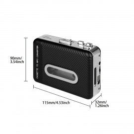 Mini USB Cassette Tape Player Portable Cassette Tape Recorder with Auto Reverse And Stereo Sound USB Audio Cassette to Digital Mp3 Converter Portable music player Cassette Tape Player