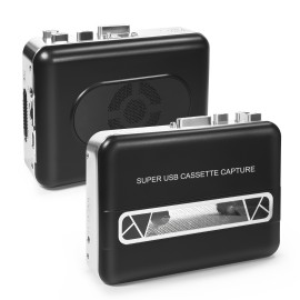 1pc Portable Auto Reverse Cassette Tape Player, USB Powered, Clear Stereo Sound, with Speaker & Headphone Jack, Cassette to MP3 Converter, Dual Power Mode (USB/Battery), Operating Voltage ≤36V - No Battery Included