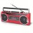 Retro-style Multifunction Radio 2 Way Speaker System W/Wireless Connectivity, USB, SD, FM, AM, SW, AUX, & Cassette Player, W/ FF/REW/REC Function, Black
