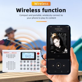 A Multi-Functional FM/AM/SW Radio with a 3W Full Band Speaker, a 3.5Mm Headset Interface, USB Charging, Compact Indoor Design, Wireless Connection, Wireless Transmission, Back-Mounted Holder Design, Suitable for Indoor, Outdoor And Emergency Use, Outdoor Enthusiasts, Camping, And Hiking