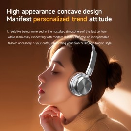 Vintage Design Headset CR-20, Lightweight and Retractable Design, Fashionable Earphones, First Choice for Gifts, Compatible with Mobile Phones, First Choice for Gaming and Watching Movies