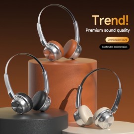 Vintage Design Headset CR-20, Lightweight and Retractable Design, Fashionable Earphones, First Choice for Gifts, Compatible with Mobile Phones, First Choice for Gaming and Watching Movies