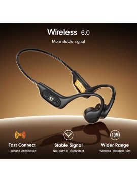 Wireless6.0,Upgraded Wireless Bone Conduction Headphones, 10-Hour Battery Life, Stable Signal, Clear Sound Quality, Neckband Design with Surround Sound Acoustic Technology, Perfect Gift for Friends and Loved Ones, Ideal Christmas Present