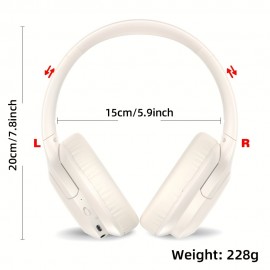 [Wireless ANC Active Headphones] LIFEBEE Active Noise Cancelling Over-Ear Headphones, Wireless ANC Earbuds with Touch Control, Condenser Mic, Lightweight Plastic Semi-Open-Back Design, Sports & Exercise Compatible, Rechargeable Lithium Polymer Battery, Volume Control, Noise Cancelling for Travel & Office