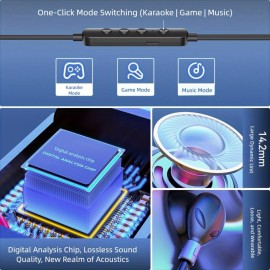 for iPhone 16 Wired Earphones - iPhone 16 Pro Max Dedicated Stereo In-Ear Earphones with Call Microphone, Noise-Cancelling Earphones with Built-in Microphone, Earphones with Cord, Music Listening, Handsfree Calling, Compact Design, Ergonomic Fit, Highquality Sound, Durable Build, Music Lovers