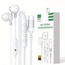 for iPhone 16 Wired Earphones - iPhone 16 Pro Max Dedicated Stereo In-Ear Earphones with Call Microphone, Noise-Cancelling Earphones with Built-in Microphone, Earphones with Cord, Music Listening, Handsfree Calling, Compact Design, Ergonomic Fit, Highquality Sound, Durable Build, Music Lovers