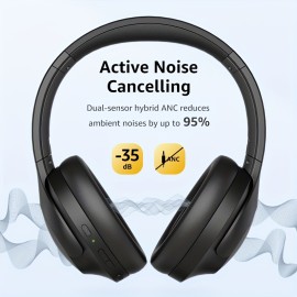 [Picun ANC Headphones] Picun Active Noise Cancelling Headphones | 100 Hours Playtime Wireless Over Ear Headphone for Travel, Home, Office with ENC