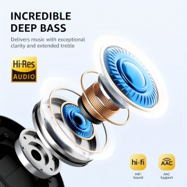 [Picun ANC Headphones] Picun Active Noise Cancelling Headphones | 100 Hours Playtime Wireless Over Ear Headphone for Travel, Home, Office with ENC