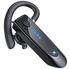 180-Hour Standby Time Wireless Headset with Microphone - Mono Business Earbuds, Noise Cancelling, Push Button Control, USB-C Charging, for Office, Travel, Gaming, Gaming Headset, Sleek Headset, Durable Headset