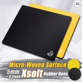 Extra Large Gaming Mouse Pad, 50% Thickened, 490*420mm*5mm XSOFT Ultra Thick Rubber Base, with Both Elasticity and Non-slip, Ultra Fine Fiber Surface, Smooth and Durable, Speed Enhancing, Stable Operation, Suitable for All Mice, Highly Recommended for FPS and Esports, Exquisite Flat Packaging