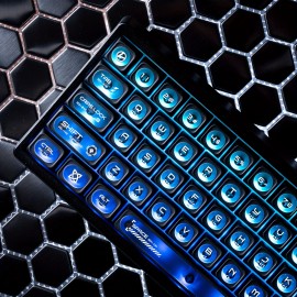 White Cat'S Eye Stone Max Keycaps for a Dark And Cool Magnetic Axis Mechanical Keyboard, Suitable for Customized DIY Trendy Peripherals.