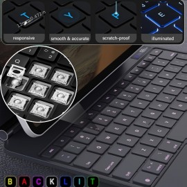 Suitable for 12.9-inch iPad Pro Keyboard Case (2022/2021/2020/2018), Wireless Wireless Keyboard with Touchpad, Backlight, Detachable Magnetic Ultra-thin Split