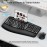 Wireless Keyboard and Mouse Combo 2 4G Full Size Wave Keys Ergonomic Keyboard with Wrist Rest Phone Holder 3 Level DPI Wireless Silent Mouse with 6 Buttons for Windows Mac OS Laptop PC Black