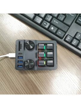 [Compact Keyboard with Lighting] RGB Compact Keyboard with 18 Keys | Multiple Key Combinations, Quick Convenient Office Design, Keyboard Drawing