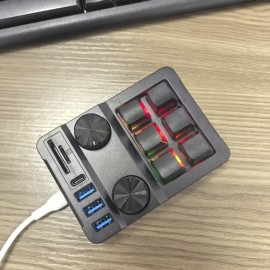 [Compact Keyboard with Lighting] RGB Compact Keyboard with 18 Keys | Multiple Key Combinations, Quick Convenient Office Design, Keyboard Drawing