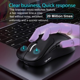 Three-mode Wireless Wireless BT5.3 Lightweight 10000dpi Adjustable Gaming Mouse Support Desktop Note