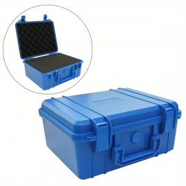 [Waterproof & Shockproof] 1-Pack Waterproof & Shockproof Protective Equipment Hard Carry Case | 280x240x130mm | PP Material | Waterproof & Shockproof | Camera, Photography, Travel, Electronic Digital Products | Blue/Black