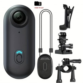 4K Outdoor Cycling Camera, Smart Camera, HD Video Recorder, Portable Camera, Bike Video, 120° Wide-angle Shooting, Built-in 64GB Memory Card, USB Charging, Battery Life, Built-in Magnetic Attractor, Suitable for Home, Outdoor Sports, Action Sports