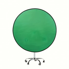 Round Green Screen Backdrop for Streaming and Photography - Durable Polyester Material, Perfect for Podcasting, Video Calls, Meetings, and Home Office Use, Meetage Streaming Setup | Studio Style Backdrop | Lightweight Screen, Green Screen Light