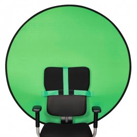 Round Green Screen Backdrop for Streaming and Photography - Durable Polyester Material, Perfect for Podcasting, Video Calls, Meetings, and Home Office Use, Meetage Streaming Setup | Studio Style Backdrop | Lightweight Screen, Green Screen Light