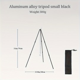 Gorworks Lightweight Aluminum Alloy Tripod - Portable & Foldable Campfire Stand with Adjustable Height for Outdoor Cooking, BBQs & Hanging Pots - Ideal for Easter, Women's Day, Valentine's, Mother's Day, Independence Day Celebrations, Versatile Camping Gear|Adjustable Height Stand|Durable Outdoor Equipment, Camping Accessories