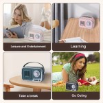 1pc Portable Wireless Speaker with Wireless, USB-C, Built-in 1200mAh Battery, Loud Stereo Sound, Compact Wireless Speaker for Home, Parties, Travel, Portable Wireless Speaker, Boombox, Cassette Player, Wireles Speaker, Radio