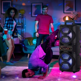 Portable Wireless PA Speaker - 2500W Dual 3