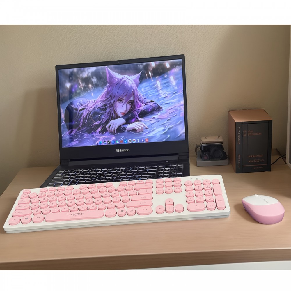 TF770 2.4G Wireless Keyboard And Mouse Set - Extremely Silent Click for Use in Offices, Libraries, And Homes, 2pcs Wireless Kit