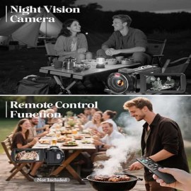 4K Video Camcorder for YouTube with 18x Zoom 3 IPS Touchscreen Night Vision Remote Control 32GB Card 2 Batteries