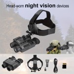 Night Vision Goggles with Head Strap, 1312FT Head-Mounted Night Vision Binoculars, Hands-Free Nightvision Goggles for Helmet, Long Rang Infrared Nightvision for Adults, 8X Digital Zoom/ 32GB SD Card