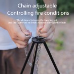 Gorworks Lightweight Aluminum Alloy Tripod - Portable & Foldable Campfire Stand with Adjustable Height for Outdoor Cooking, BBQs & Hanging Pots - Ideal for Easter, Women's Day, Valentine's, Mother's Day, Independence Day Celebrations, Versatile Camping Gear|Adjustable Height Stand|Durable Outdoor Equipment, Camping Accessories