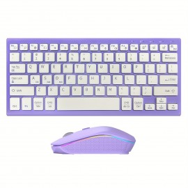 Portable Bluetooth Keyboard Mouse Combo 2.4G Support 3 Devices 7 Backlight Keyboard Mouse Rechargeable Slim Keyboard for Windows/Mac OS/Notebook, Portable Computing, Travel Keyboard, Compact Design, Lightweight Combo, Durable Build, Highperformance Gadget, Tech Enthusiasts, Students Laptop